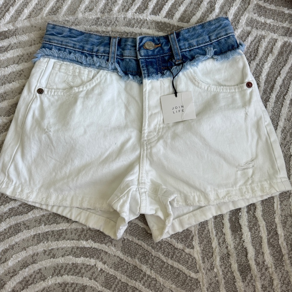 Zara denim ombré shorts